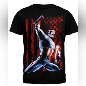 Captain America - Red Stripe T-Shirt size:L